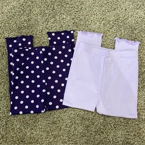 2 pair Little girl long leggings